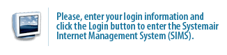 Please, enter your login information and click the Login button to enter the Systemair Internet Management System (SIMS).
